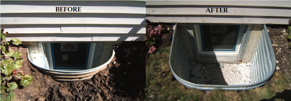 Custom window well cover installed by Well Covered near St. Charles, IL